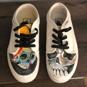 CUSTOM Super cool, hand painted Vans
